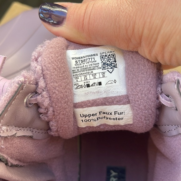 Sperry - Saltwater Sherpa Boots - Lavender Size:8 - Picture 14 of 16
